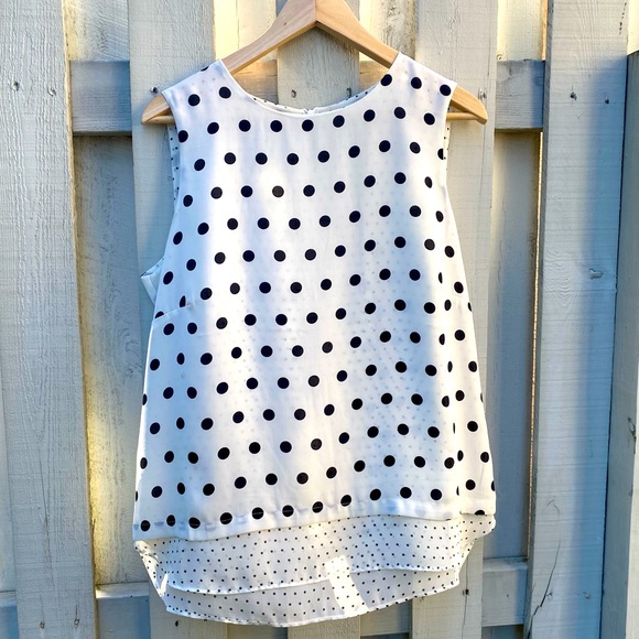 Rose + Olive Polka Dot Top - Picture 1 of 7